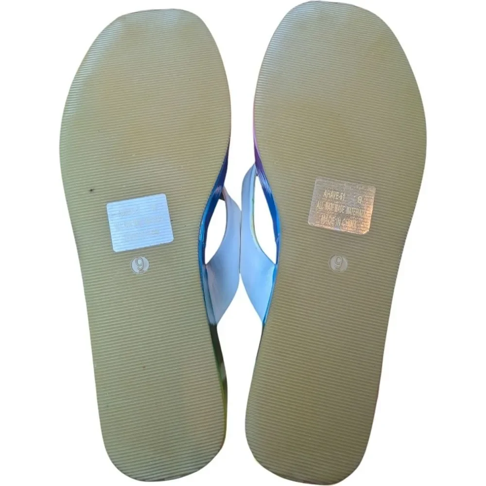 Rainbow Platform Sandals In Size 9